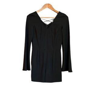 3 for $30! Garage black romper with flare sleeves